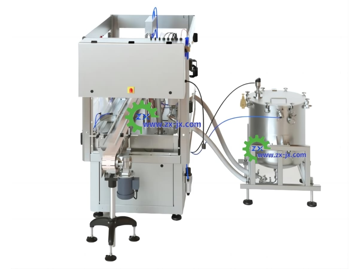 Twelve-Head Linear Liquid Filling Machine with Hopper