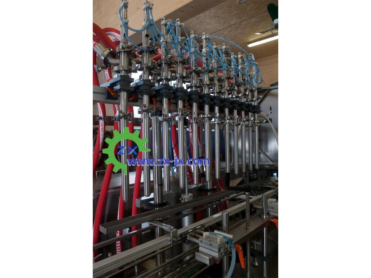 Twelve-Head Linear Liquid Filling Machine with Hopper